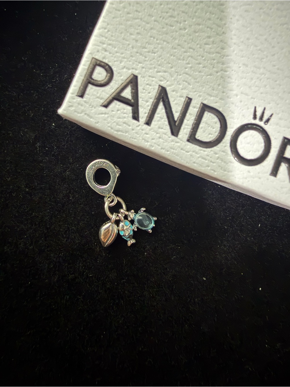 Fish, Sea Turtle & Conch Triple Dangle Charm